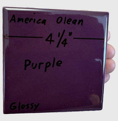 1 pc. Dark Gloss Purple: 4-1/4'' Ceramic Tile by American Olean, High-Quality NEW
