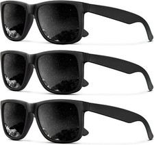 KALIYADI Sunglasses Men Polarized Sun glasses for 3 Pack Black/Black/Black