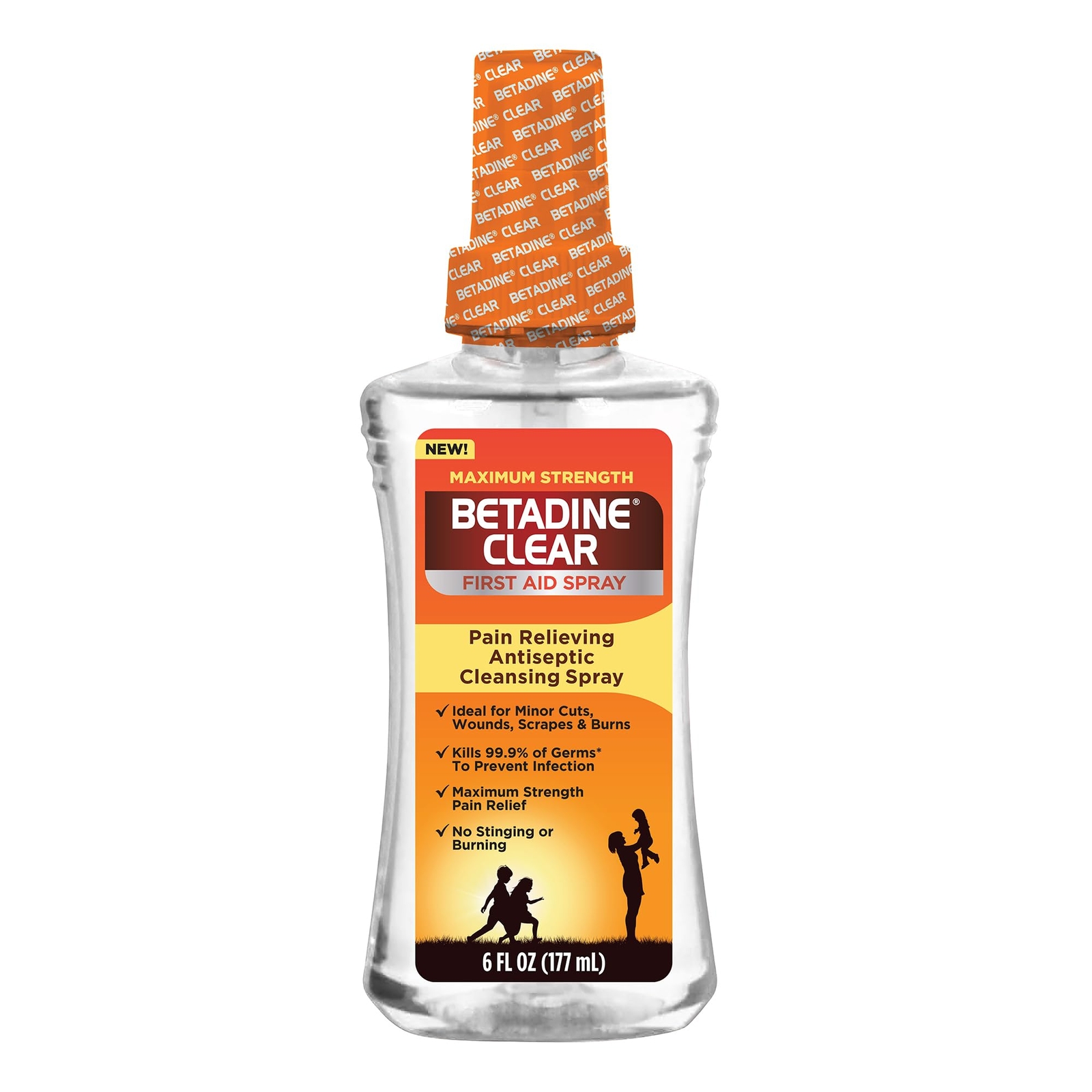 Max Strength Clear First Aid Antiseptic Pain Relief Spray