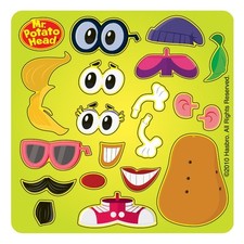20 Make-Your-Own Mr / Mrs Potato Head Stickers, 2.5"x2.5" each