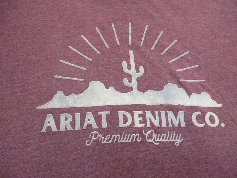 Ariat Tee/T Shirt Large Cotton Short Sleeve Cotton Red Logo Western Rodeo - image 4 of 4