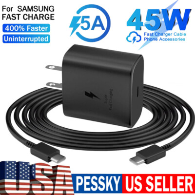 45W Super Fast Charger Adapter & Cable For Samsung Galaxy A54 5G A34 A24 A14 A15