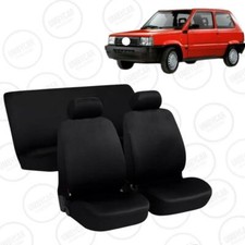 COPRISEDILI FIAT PANDA 1980>2003 SEDILE FODERE IN COTONE NERO 750 YOUNG HOBBY