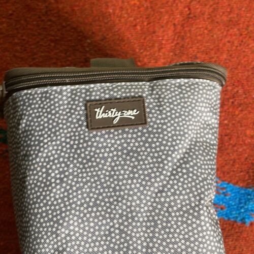 Thirty One Thermo Reißverschluss gepunktet grau Lunchbag Griff - Bild 3 von 6