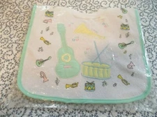 Baby Bib with Musical Instruments ~ New
