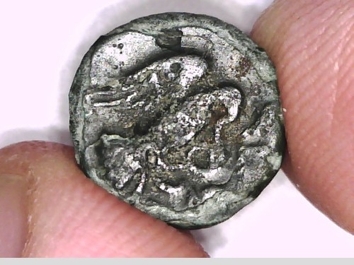 GREECE EUBOIA CHALKIS HERA EAGLE SNAKE EUBOIAN LEAGUE SMALL BRONZE UNIT COIN - Picture 8 of 8