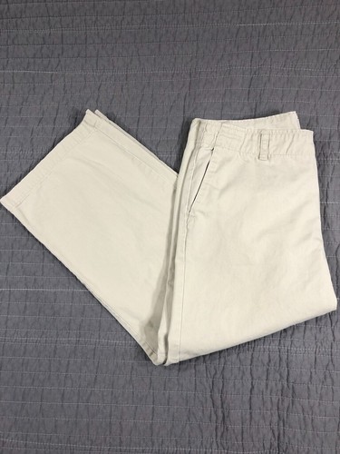 Calvin Klein Pants Women 8 Tan Beige Cropped Chino Khaki Straight Leg Outdoor - Picture 15 of 24