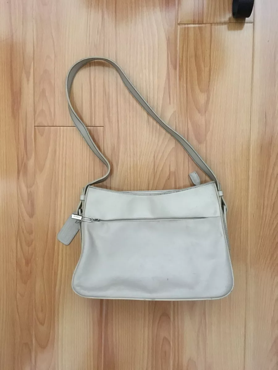 ladies luxury soft leather ladies shoulder bag in beige colour