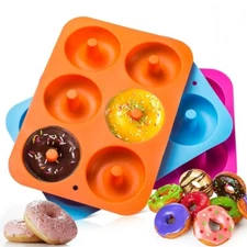 2 Pcs Donut Mold Baking Pan - Non Stick for Donuts Bagels - Silicone