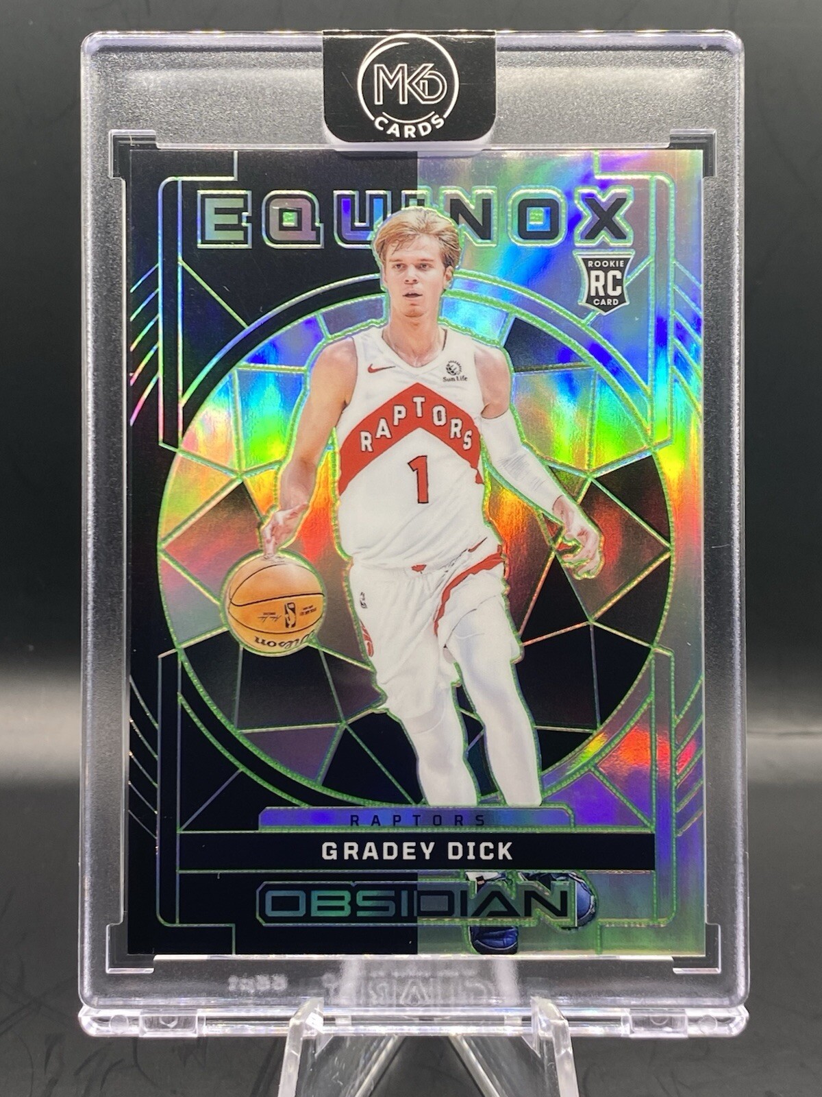 2023-24 Obsidian Gradey Dick Equinox Green Electric Etch Prizm /25 SSP Rookie RC