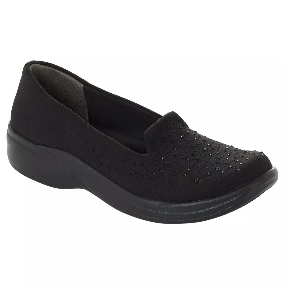 Bzees Poppy Seed 3 Flat Black Slip On Sneakers Shoes Machine