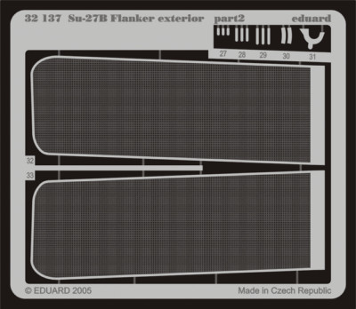 eduard - Su-27 Flanker B exterior cockpit Instrumente Ätzteile1:32 Trumpeter kit