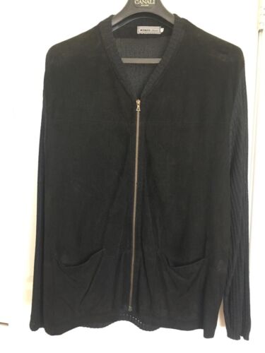 Men's Black XL Designer Sweater Jacket by Mondo