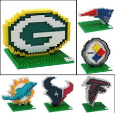 NFL Football 3D BRXLZ Team Logo Puzzle Construction Set -Pick Your Team