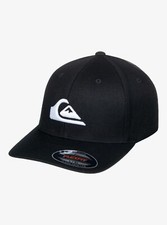 Quiksilver Cap Flexfit Mens Curve Mountain and Wave Black