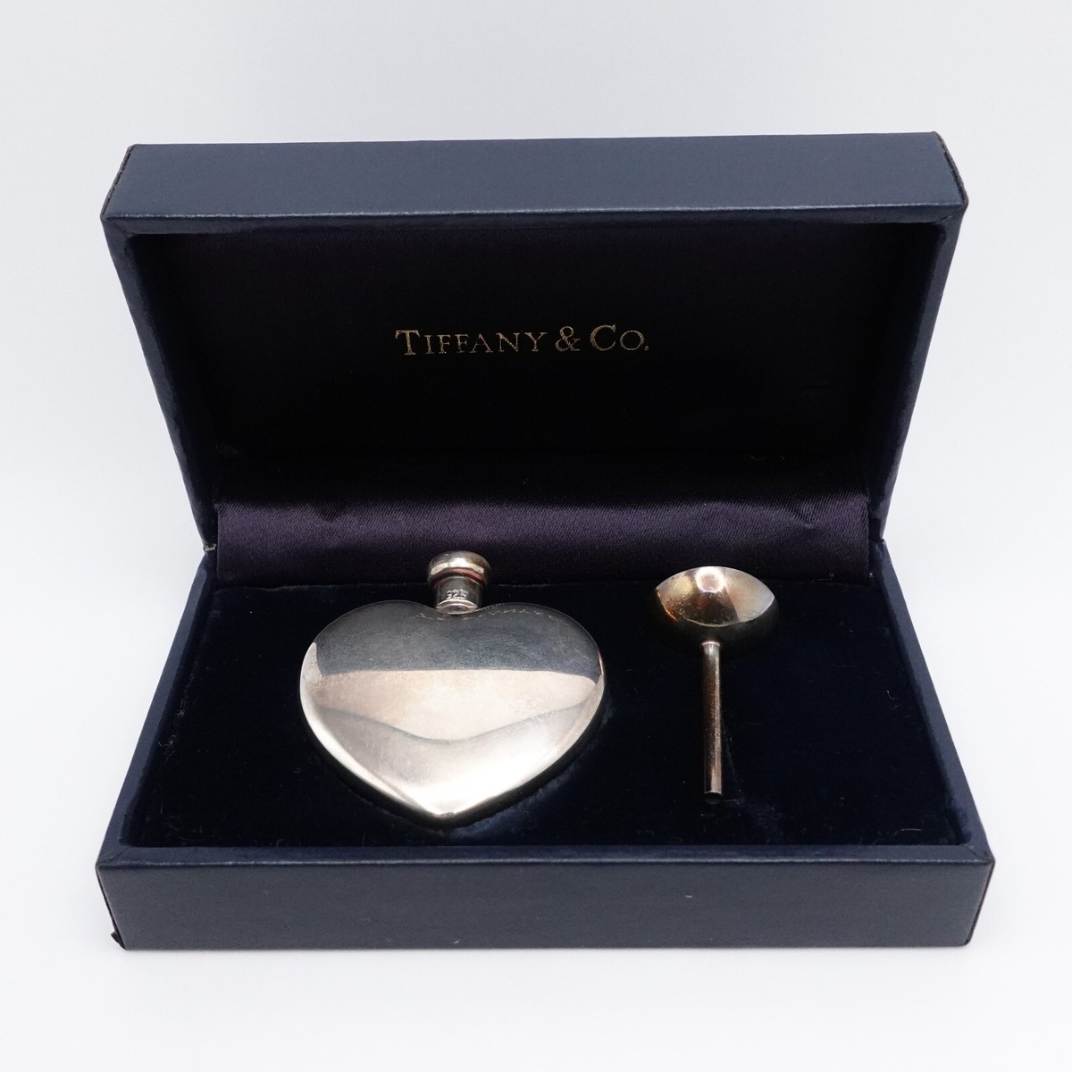 Tiffany & Co. Sterling Silver Heart Shaped Perfume Bottle Funnel