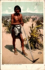 Postcard The Man with the Hoe Moki Pueblo 1908