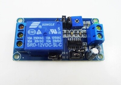DC 12V Delay Timer relay Turn on Turn off module For Auto Home Projects 250V AC