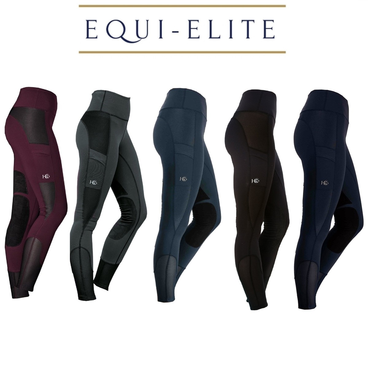 Horseware Ladies Mesh Riding Tights Pull On Leggings