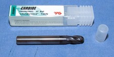New YG 1/4 Dia. 4 Flute Carbide Ball End Mill 1/2 LOC 2" OAL TiAlN Coated