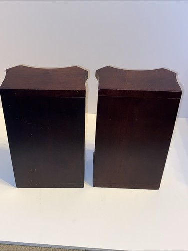Pair of Restoration Hardware Solid Wood Pillar Columns 9" Bookends Made in India - Picture 10 of 13