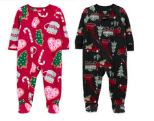 Child of Mine Carters Baby Unisex Truck Cookies Christmas Sleep Set Size 18 Mo