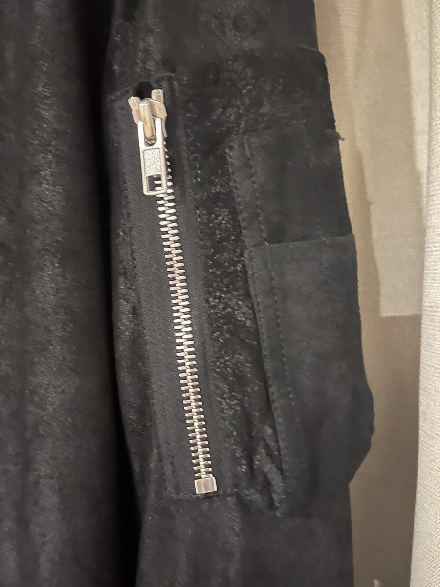 RICK OWENS Flight lamb Blistered leather bomber jacket sz50 RICK OWENS Flight lamb Blistered leather bomber jacket sz50