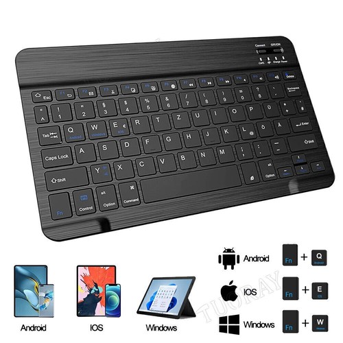 Bluetooth 3.0 Tastatur kabellos Keyboard Maus für PC Handy Tablet QWERTZ Layout - Bild 2 von 21