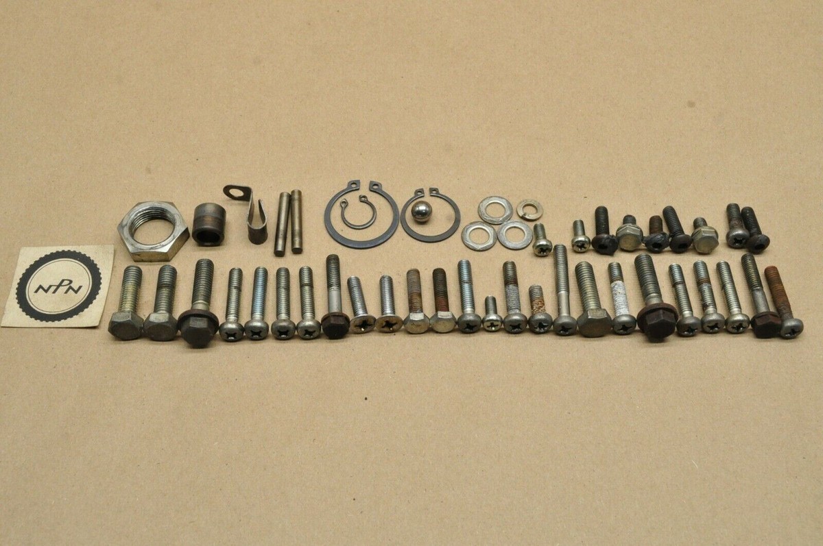 Vtg Kawasaki 1976 KZ400 Bolt Screw Nut Washer Circlip Guide Pin