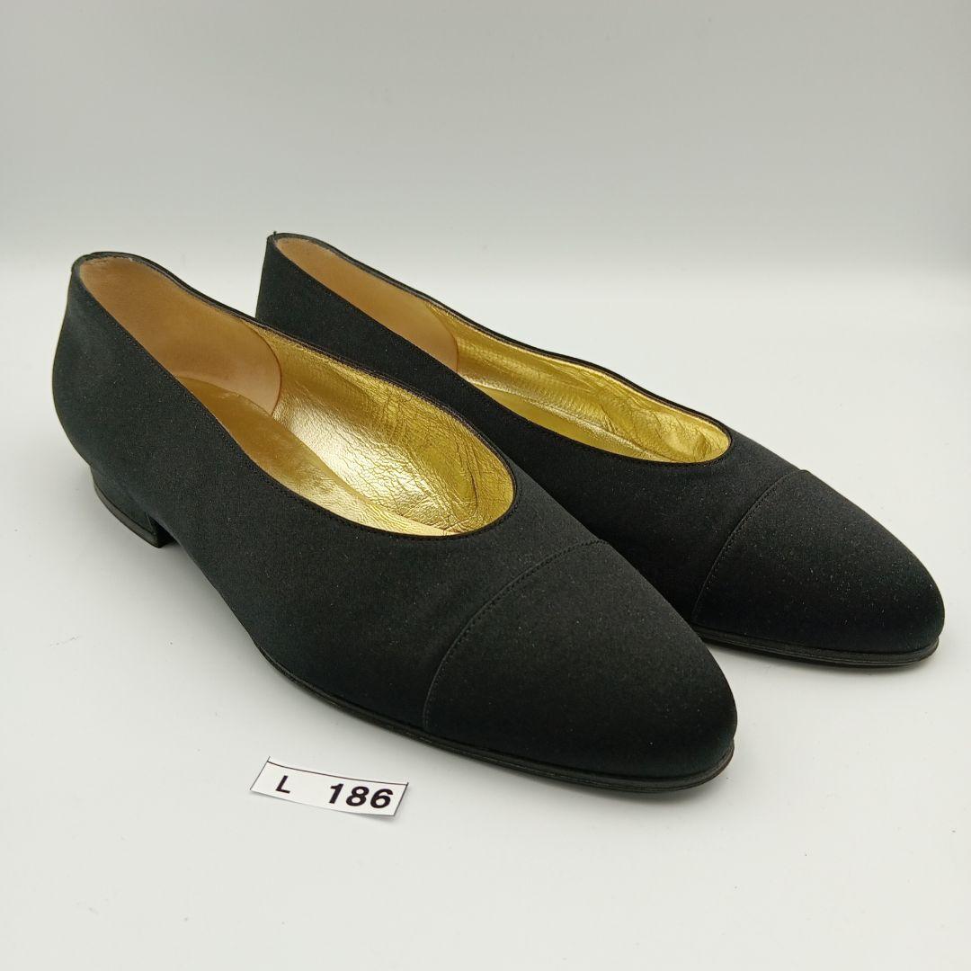 Chanel Flat Shoes Low Heel Black Fabric Size 35.5 US About5.5 For Women thumbnail 11