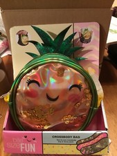 Bite Size Fun Child's Crossbody Bag - Pineapple with Sequins