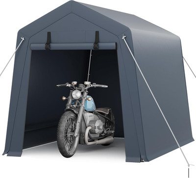 Portable Outdoor Storage Shed with Roll-Up Zipper Door & Vent, 240G Heavy-Duty S