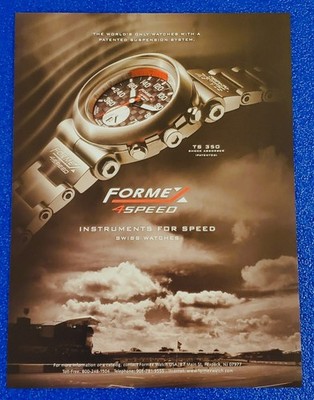 2005 FORMEX 4SPEED TS350 SWISS MADE FAMOUS WRISTWATCH ORIGINAL CLASSIC PRINT AD