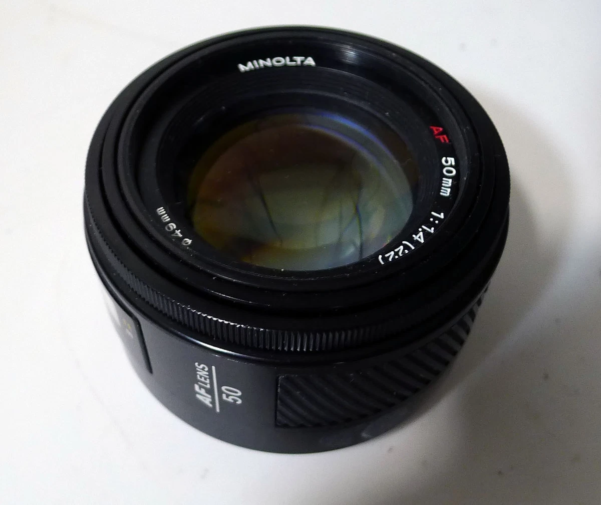 フィルムカメラ MINOLTA AF 50mm 1:1.4 G0417-118-4-1v 25+ Minolta f/1.4 Lenses 50mm Focal for sale | Updated Oct 2026