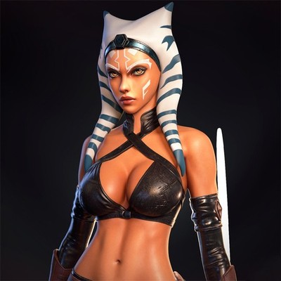 Ahsoka Tano 1/8 25cm 3D Print Figure Model Kit Unpainted Unassembled GK