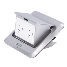 ›250V 20A Electrical Outlet Embedded Pop Up Floor Power US Socket Cover Box Kit