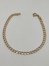 9CT Gold Curb Bracelet 2.3 Grams, 7 Inch, 3mm Width HALLMARKED