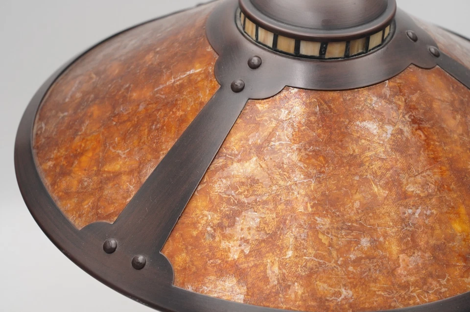 Robert Louis Tiffany Mica Collection Desk Table Lamp Oil Rubbed Bronze - Image 4 of 4