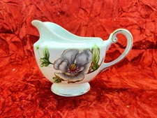 Vintage Roselyn China White Flower Floral Creamer Or Small Gravy