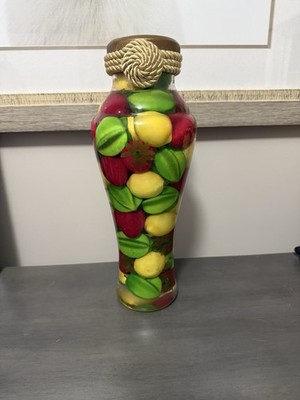 decorative vase with fruit