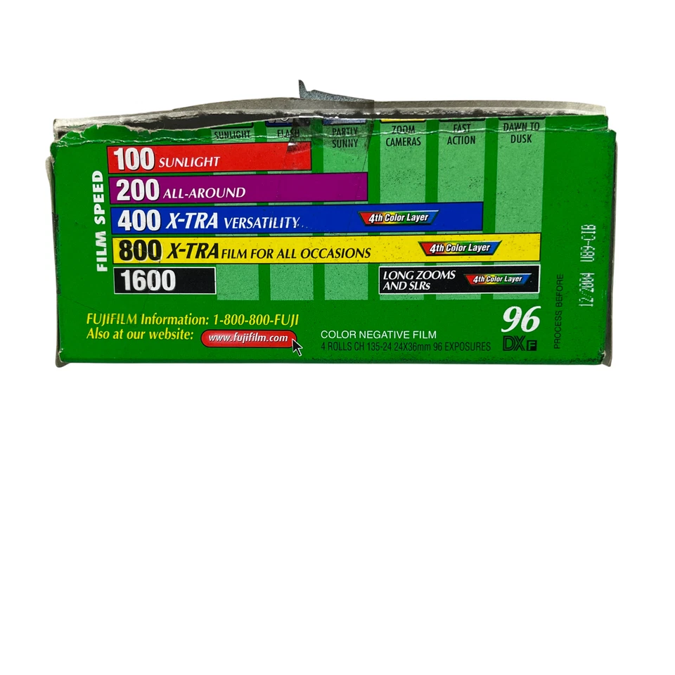 Fuji Supera 400 24 Color FIlm New in Package 4 Rolls (pkg is damaged see images) - Image 4 of 4