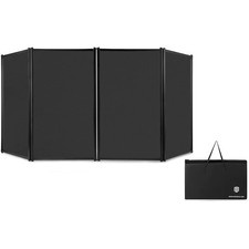 DJ Foldable Facade Portable Event Booth Panels 4 Detachable Black Metal Frame...
