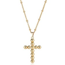 S'agapo Collana donna croce acciaio lucido dorata Sagapo SRD04 Sagapo