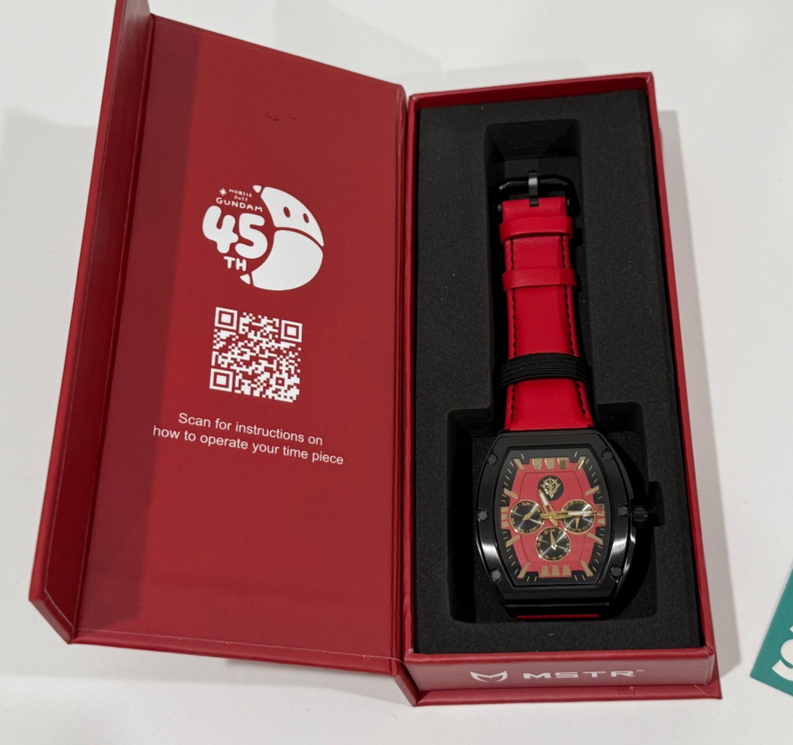 UNRELEASED MEISTER GUNDAM CHAR AZNABLE MS-065 ZAKU II 2 WATCH RED