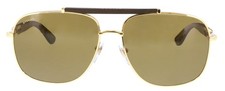 Bulgari BV5040K 393/83 Gold Rectangular Sunglasses