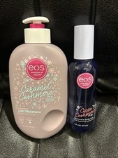 Lot of 2 - Eos Holiday Cocoa Cashmere Body Mist  Caramel Cashmere Body Lotion