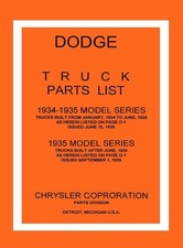 1934-1935 Dodge Truck All Models Parts Book
