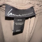 Brown Tuxedo Pants Side Satin Seam Drawstring Elastic Waist Sz 22-24 Lane Bryant — photo 4