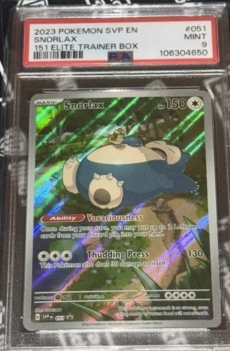 Snorlax 151 HOLO PROMO 2023 Pokémon Sv: Scarlet & Violet Card PSA 9 - Poké Art