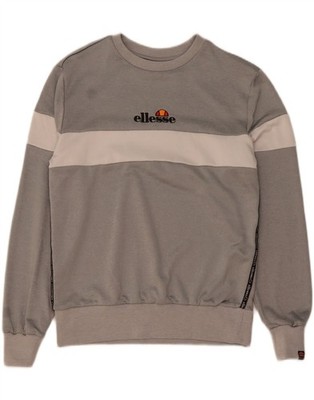 Ellesse Mens Graphic Sweatshirt Jumper Medium Grey Colourblock Polyester CY02